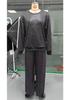 Starry Sky Long Sleeve Loose Top & Drawstring Wide Leg Pants Women's 2-Piece Set