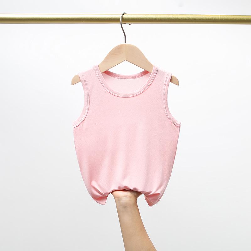 Children's Summer Modal Cotton Camisole Vest - Unisex Lightweight Base Layer for Babies and Kids
