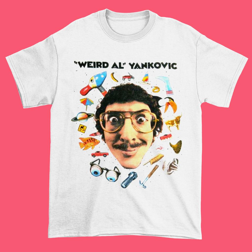 Vtg Weird Al Yankovic Face To Face Cotton Full Size Unisex White Shirt BL080