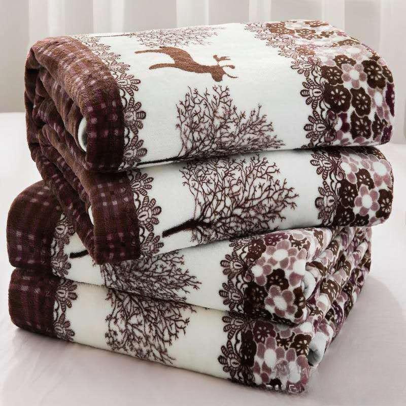 Ultra-weiche Korallenfleece-Kuscheldecke - Beidseitig, Dick & Warm für Herbst & Winter, Zeitgenössischer Stil
