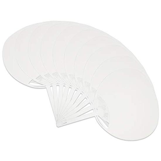 Set of 10 plain white standard size wide x 344mm perfect for Japanese-made fans, (242mm tall), crafting.