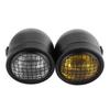 8.2in Retro Headlight Headlamp Round Dual Lamps Yellow White Light Universal for Motorcycle