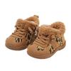Infant Toddler Cotton Sports Shoes - Leopard Print, Velvet-Lined Casual Winter Footwear for Boys & Girls
