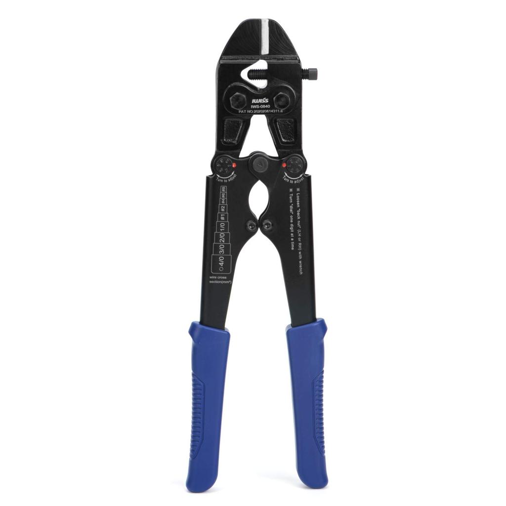 IWISS Crimping Pliers for Bare with Cutting Compatible with IWS-0840C Terminals, Blades, 8-100sq.