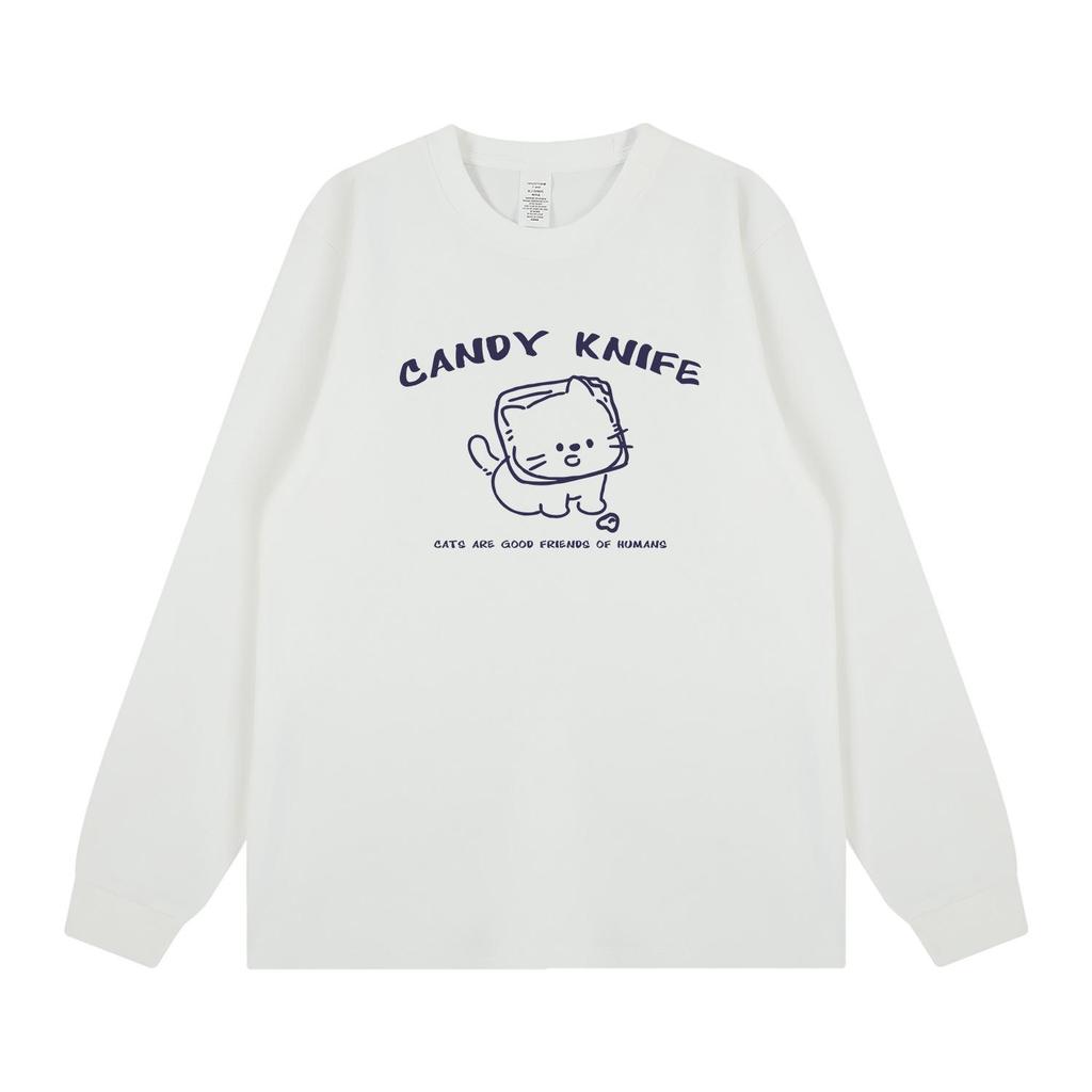 Retro Cartoon Print Unisex Long Sleeve T-Shirt - Autumn/Winter Streetwear