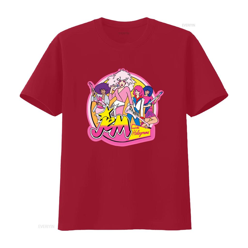 Jem and The Holograms T Shirt For Kids Summer Girl 80s Women Cartoon Summertime Star SweaT  vintage Washed homme Stylish