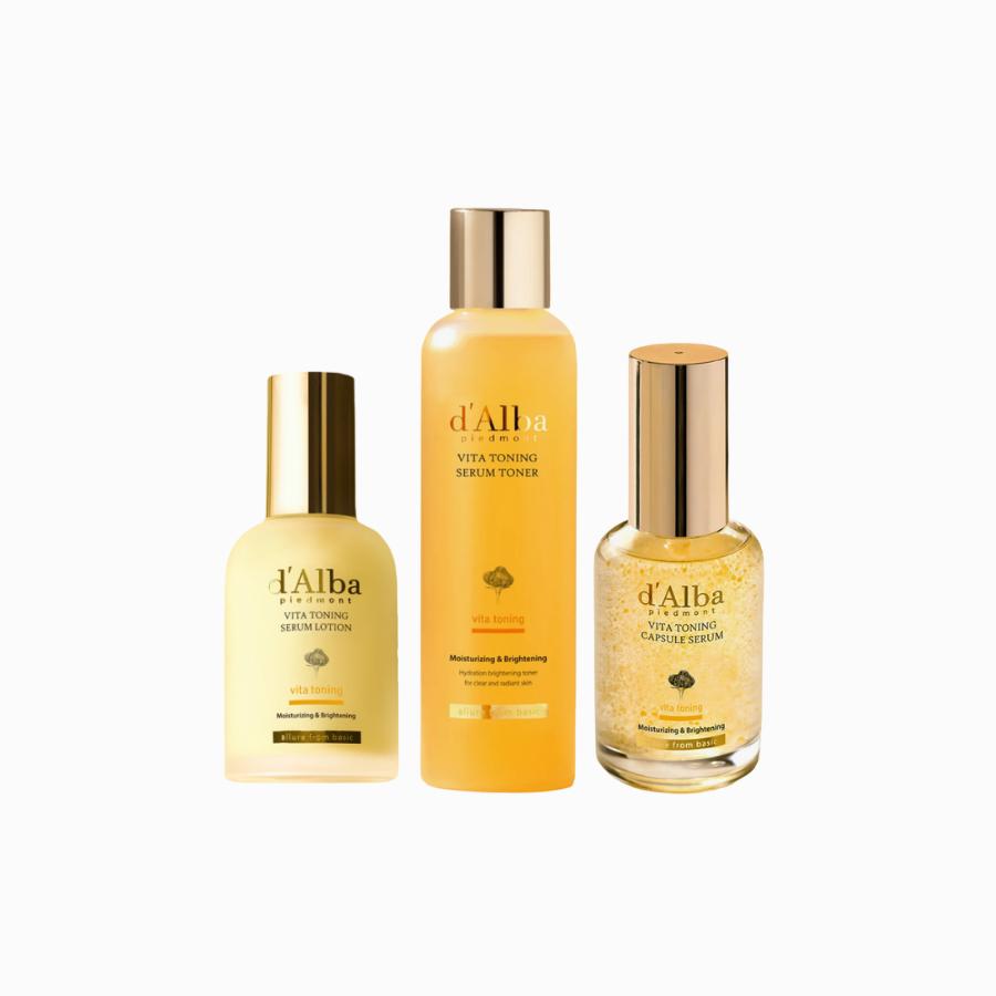 

d Alba Вита Тонизирующий Набор Сыворотка Тонер + Капсульная Сыворотка + Сывороточный Лосьон