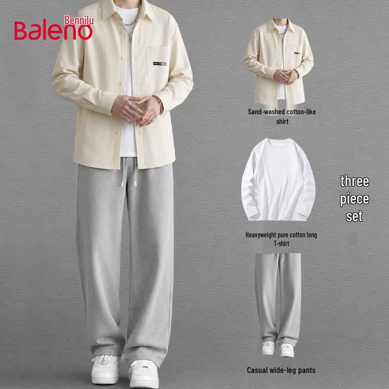 Baleno Men s Spring/Autumn Casual 3-Piece Set 4XL
