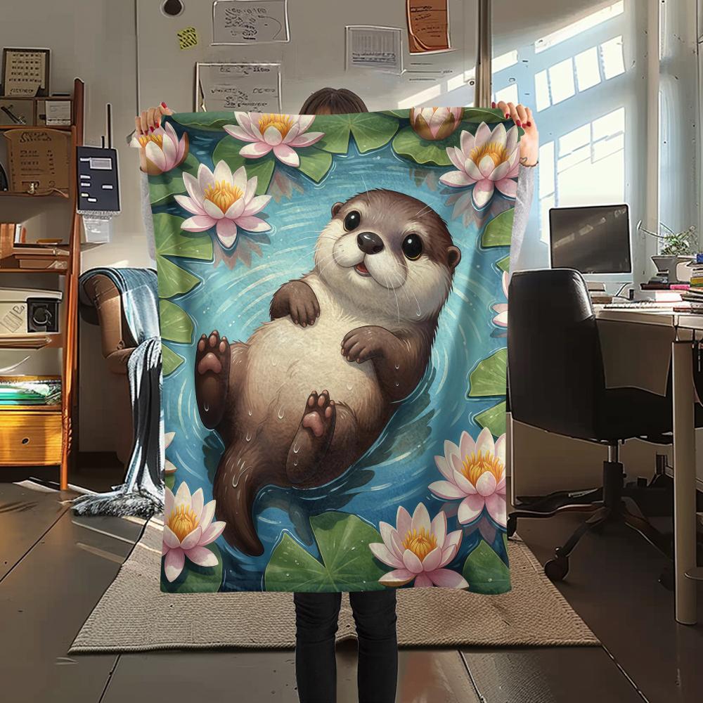 1 Stück Flanelldecke mit Cartoon-Druck, Hohe Qualität, Bequem für alle Jahreszeiten, Heimdekoration, Wärme und Komfort, Perfekt als Weihnachts- oder Geburtstagsgeschenk