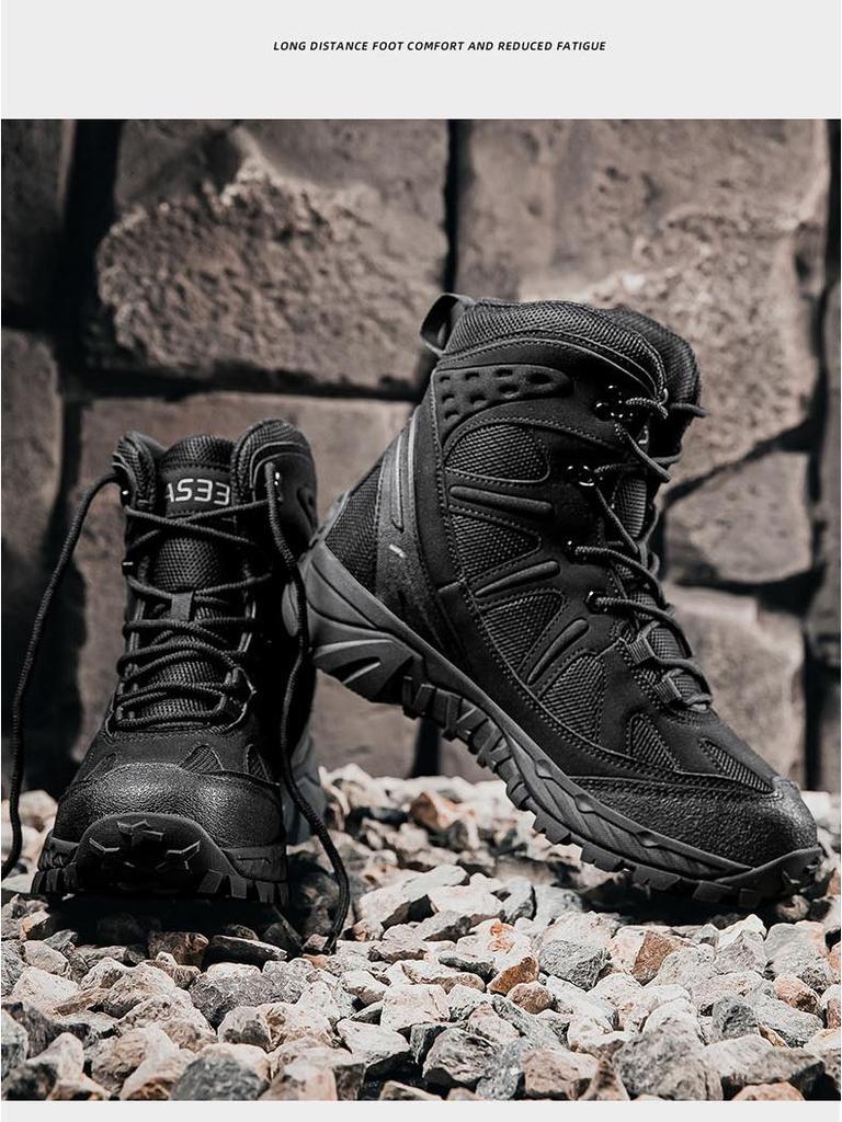 Men's Large Size Tactical Boots: Non-Slip, Wear-Resistant for Outdoor Camping, Jungle, Desert Training