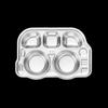 Kids' 304 Stainless Steel Car-Shaped Divided Plate