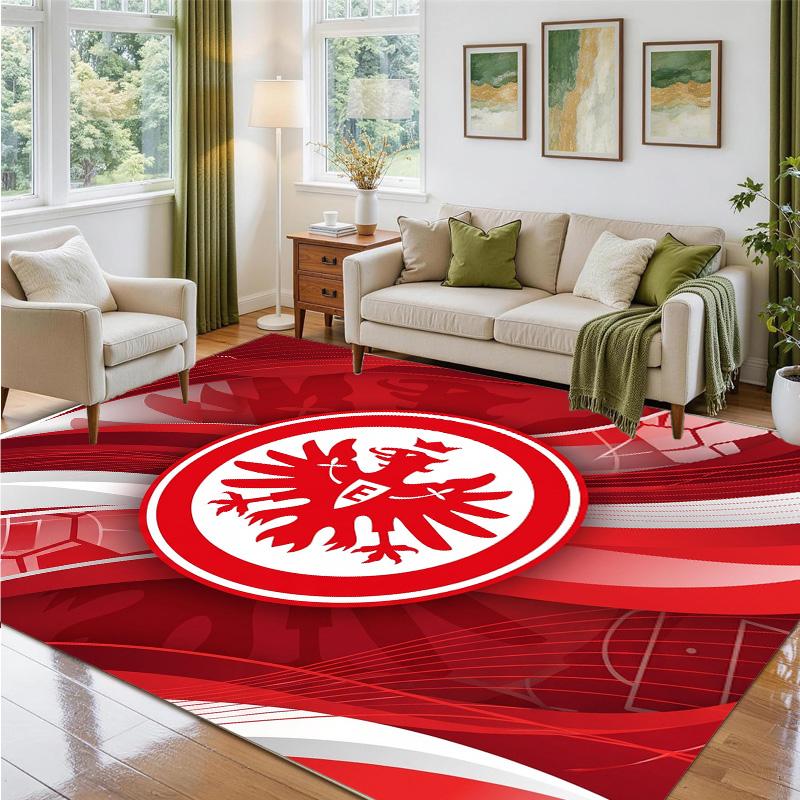 Eintracht Frankfurt Football Design Crystal Velvet Rug Soft Decorative Mat for Bedroom Entrance