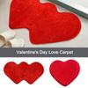 Red Love Heart Carpet Valentine's Day Double Heart Carpet Atmosphere Non-slip Living Room Bedro U9Q6