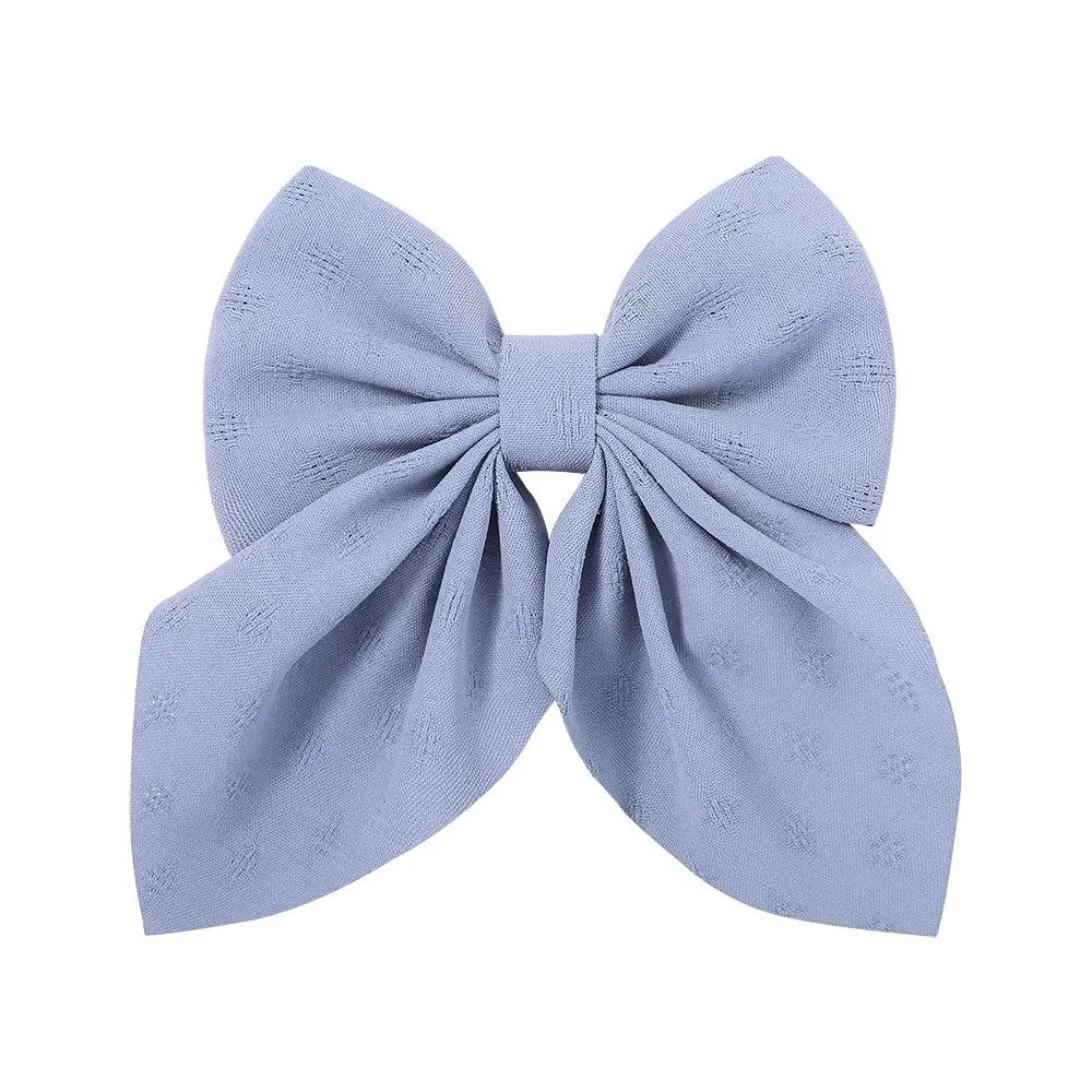 New Sweet Bow Hairpins Solid Color Bowknot Hair Clips For Girls Satin Butterfly Barrettes Duckbill Clip Kids Hair Accessories
