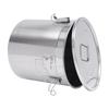 33L Airtight Rice Bucket Canister Food Storage Container 304 Stainless Steel Flat Bucket Bottom for Storing Rice, Flour, Cereals