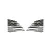 Rear Sides Window Sticker Trim For Dodge Challenger 2008+ USA Flag Carbon Fiber