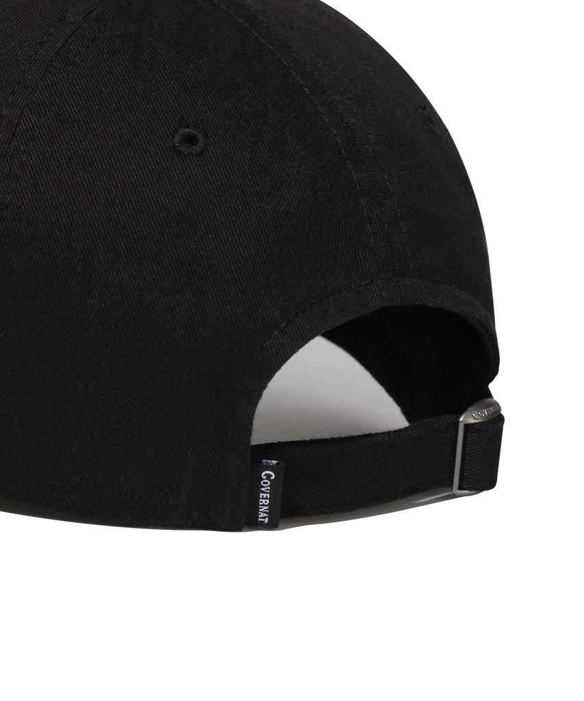 COVERNAT [Cozy Fit] Outline Symbol Logo Ball Cap Black