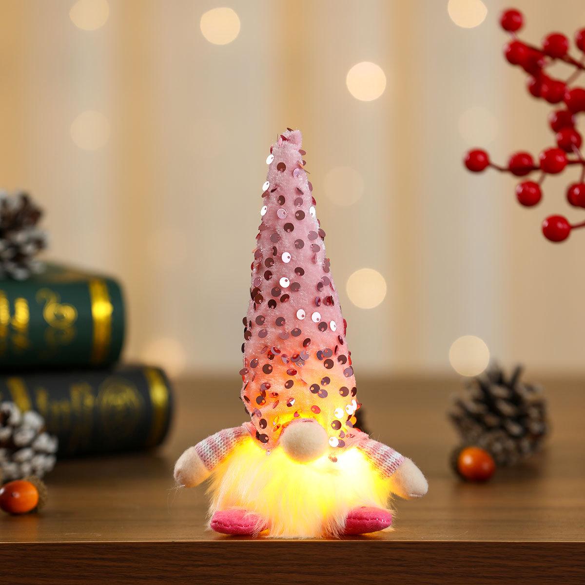 Sequin Luminous Faceless Doll: Valentine s & Christmas Decor