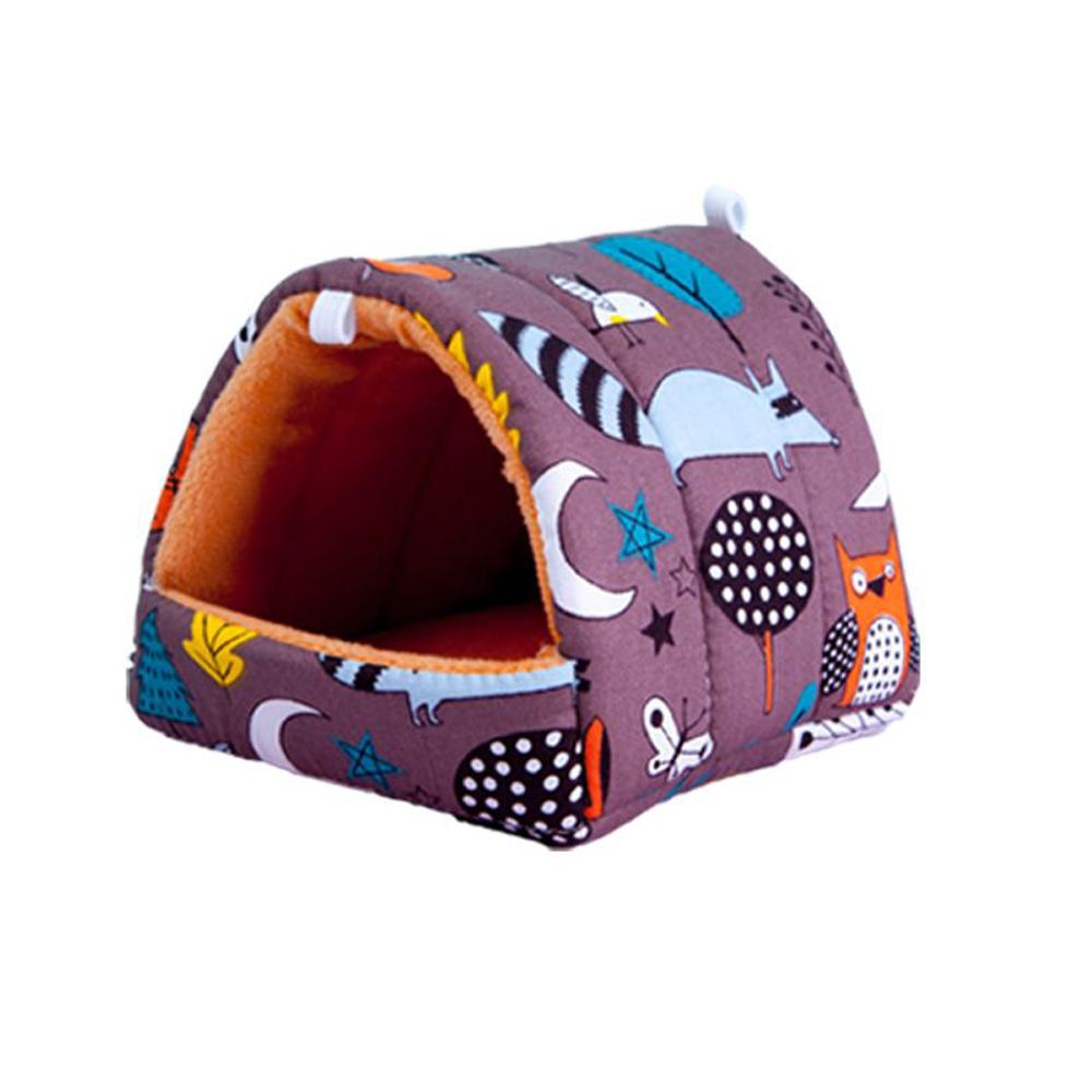 Small Hamster House Guinea Pig Nest Warm Mat Nest Small Animal Sleeping Bed Soft Plush Hamster House Cave Pets Supplies