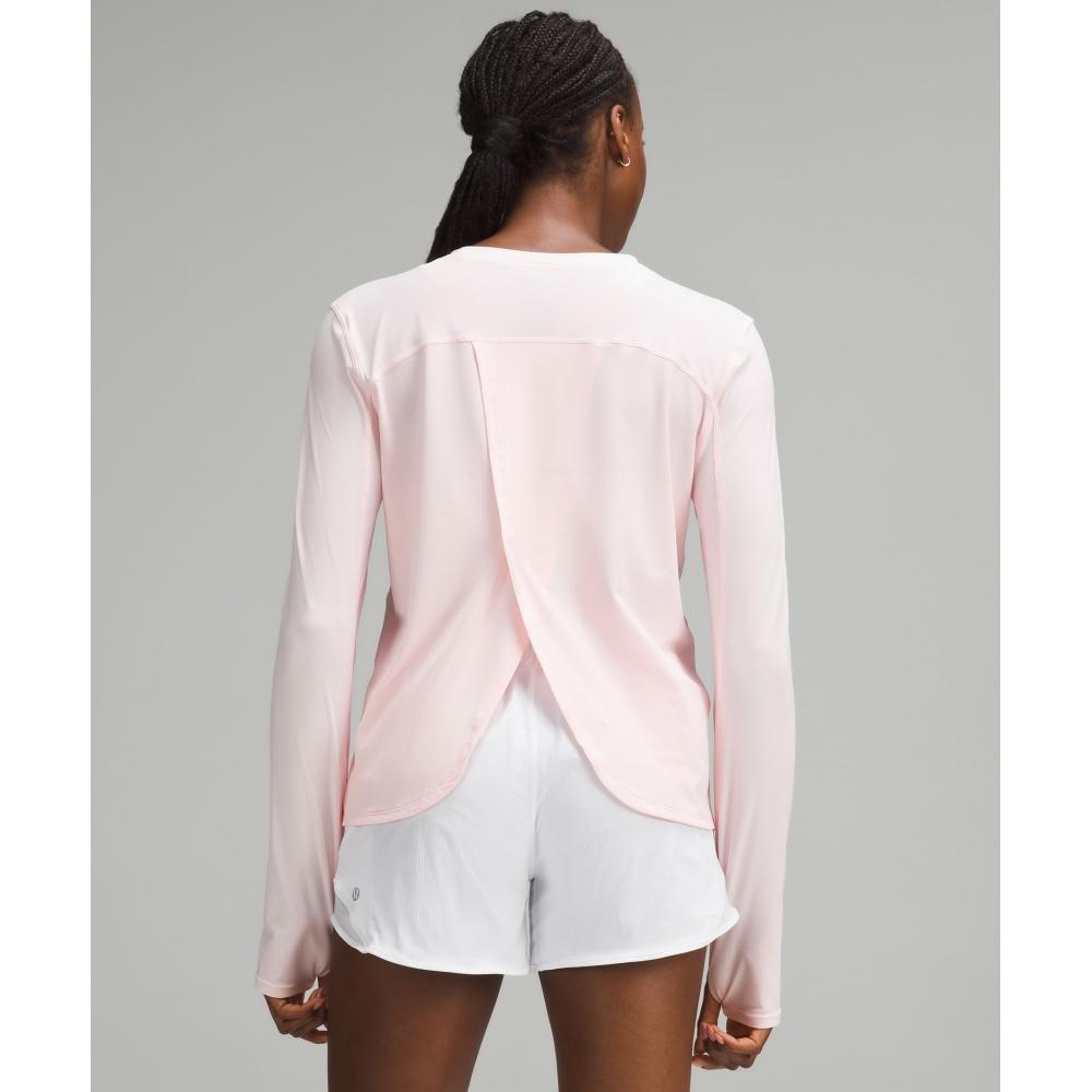 Lululemon Mesh Panelled Running Long Sleeve Shirt Strawberry Milkshake