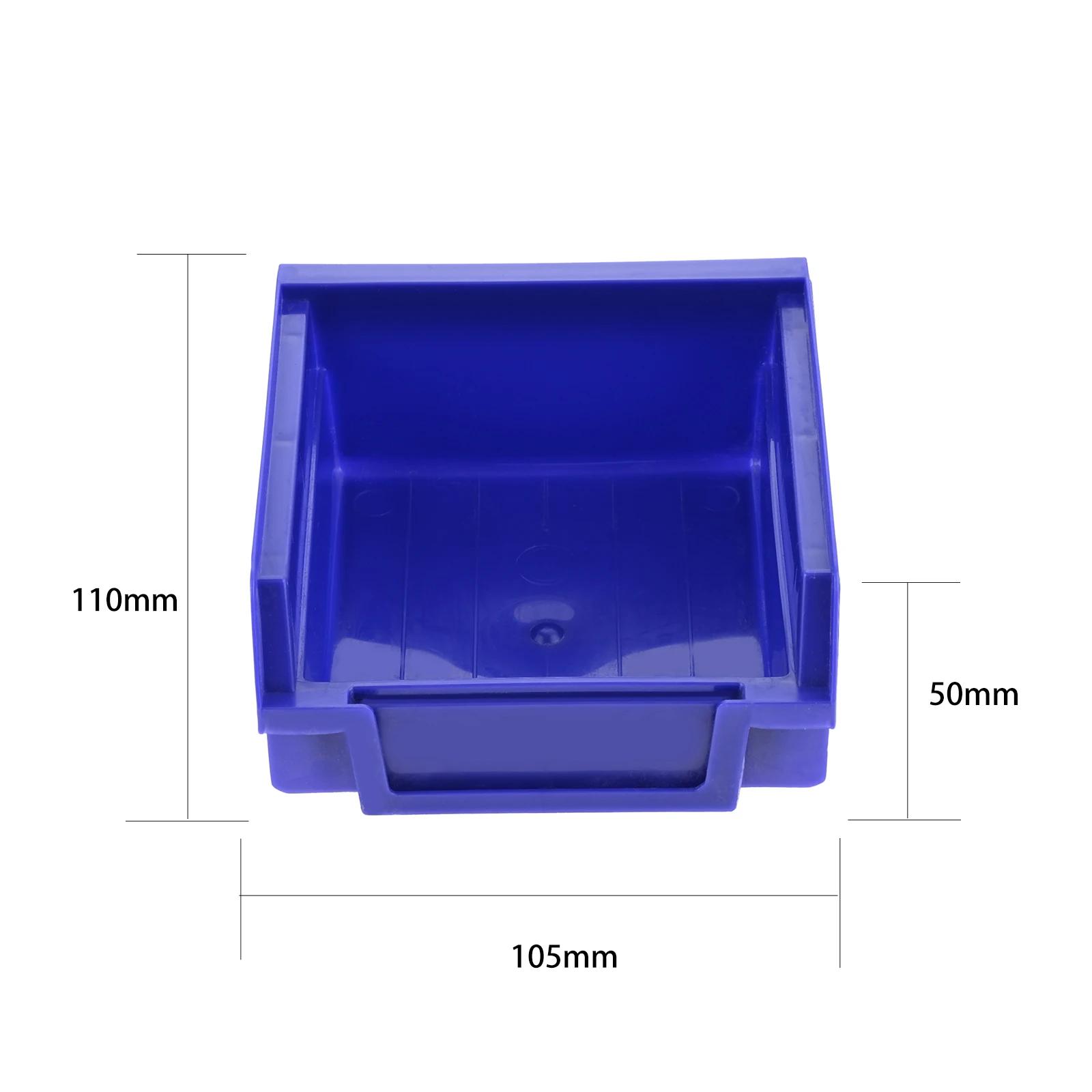 

1pc Hanging Stackable Storage ABS Box Tools Parts Stacking Bin 110/190/270mm Red Yellow Blue Pegboard Case Garage Organization