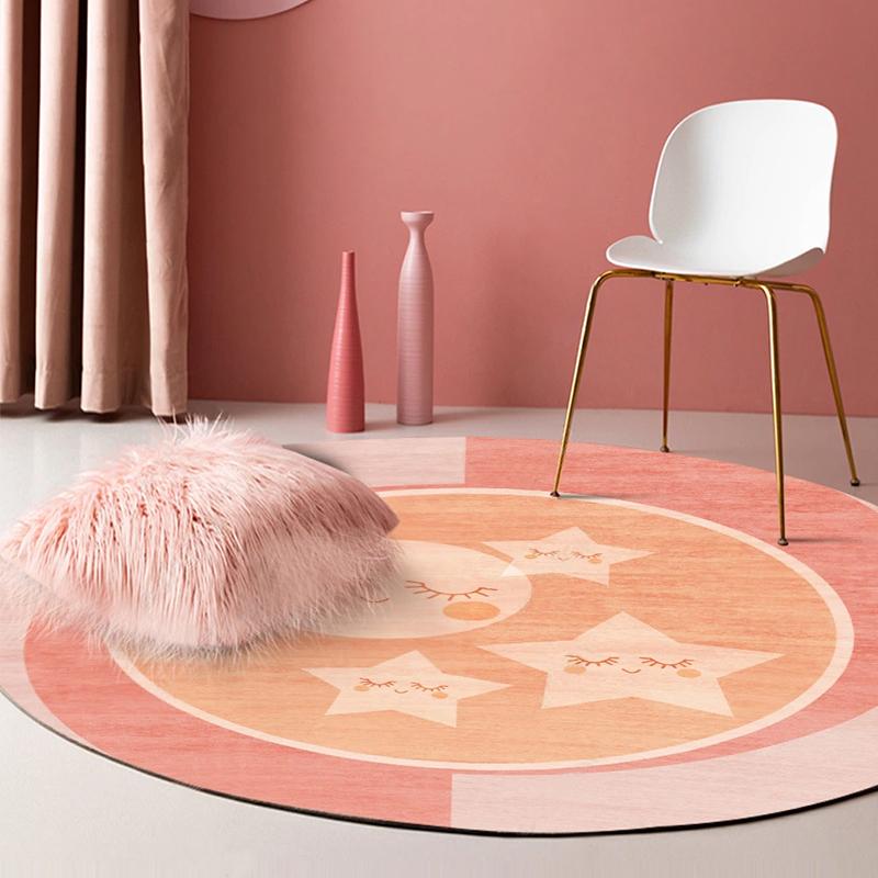 Heimdekoration in mädchenhaften runden Teppichen, Schlafzimmerdekoration, Teppiche, Stühle, Wohnzimmer, Teppiche, Wohnzimmer, Küche, rutschfeste Matten, Alfombra