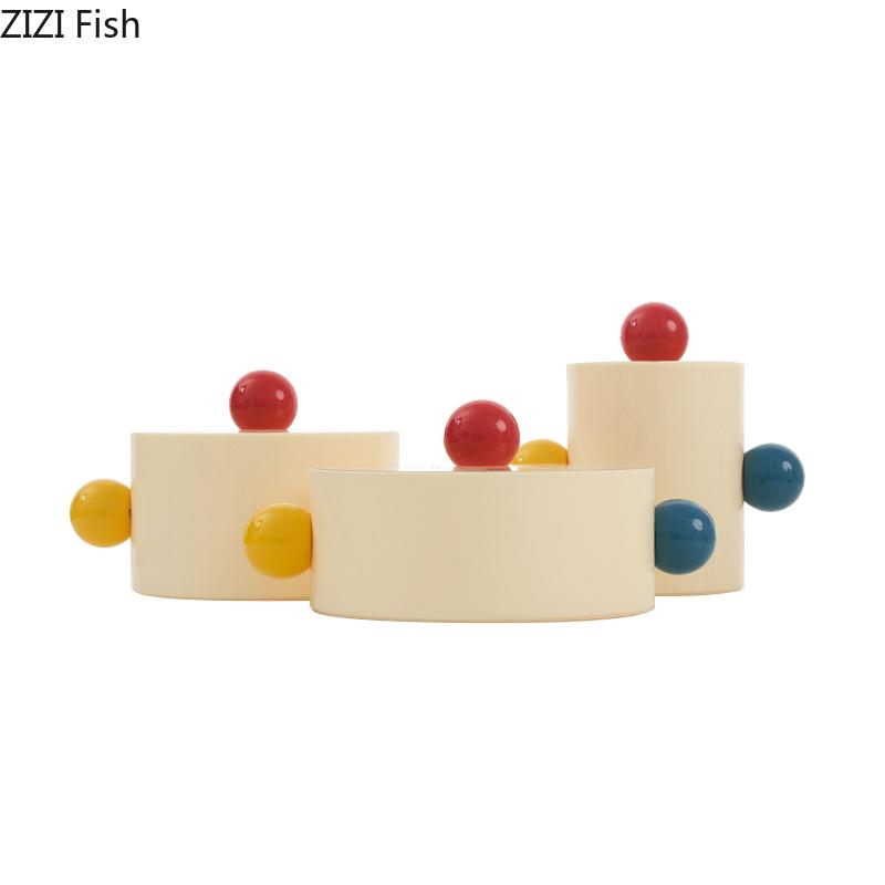 Colorful Dot Decorative Storage Jar Candy Jar Small Objects Jewelry Organizer Box Earring Ring Boxes Cosmetics Container