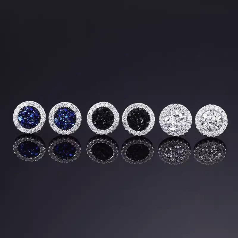 Bright Magnetic Ear Clips Men's Trendy Light Luxury High-grade Earrings No Ear Piercings and Painless Earrings