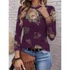 Bohemian Bird Floral Print Long Sleeve Tee