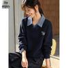 Women's Fake Two-Piece Lapel Hoodie