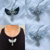 Elegant Y2k Gothic Cross Necklace With Olink Chain And Unique Angel Wing Design