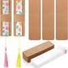 Pack of 50 Sleeves for Bookmarks Blank Display Cards Versatile Kraft Bookmarks Holder Transparent Self Adhesive Bags