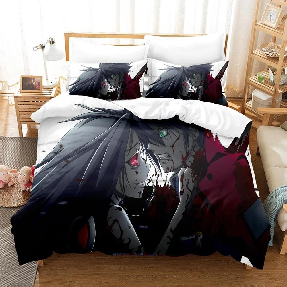 New Fashion 3D Printed Anime Game Blazblue Bedding Set Cartoons three-piece Set Adult Kid Bedroom Duvet Cover Sets Home Textiles