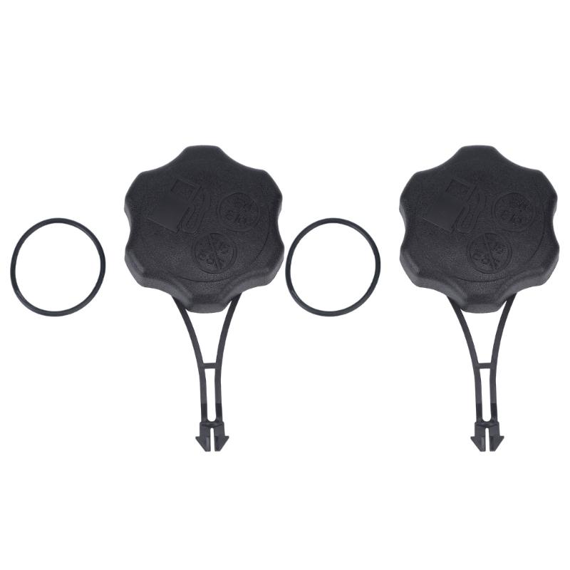 ABS Fuel Tank Cap Lawn Mower Gas Cover for 594061 675EXi 725EXi, 2 Pack Replacement Cap Part for Maintenance Repair, Service Storage, and Spare