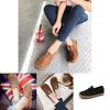 Elegant Women Round Toe Casual Pattern Flats With Wide Shallow Tendon Sole