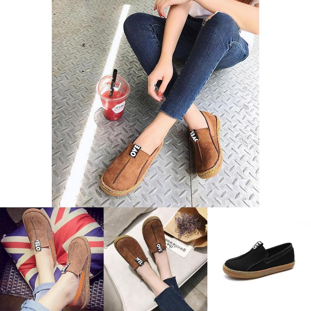 Elegant Women Round Toe Casual Pattern Flats With Wide Shallow Tendon Sole