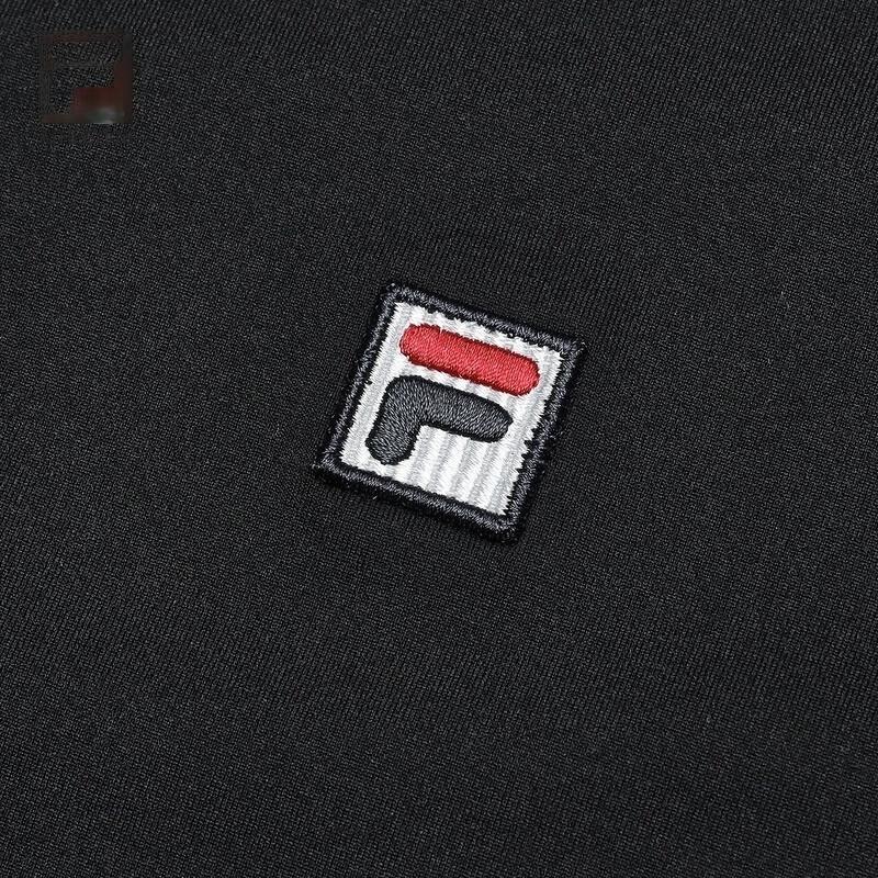 Fila Tennis 88 Solid Color Casual Tennis Sports Versatile Short Sleeve Polo Shirt Women Tops Deep-Black A11W423134F-BK