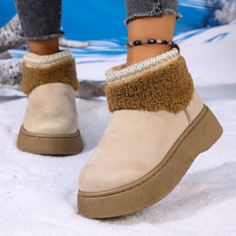 Large Size Thick-soled Snow Boots for Women's Winter New Velvet Thickened Super Warm Cotton Shoes for Women