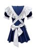 2025 Angelic Maid Navy Blue Lolita Dress Set - Cute Japanese Cosplay Outfit