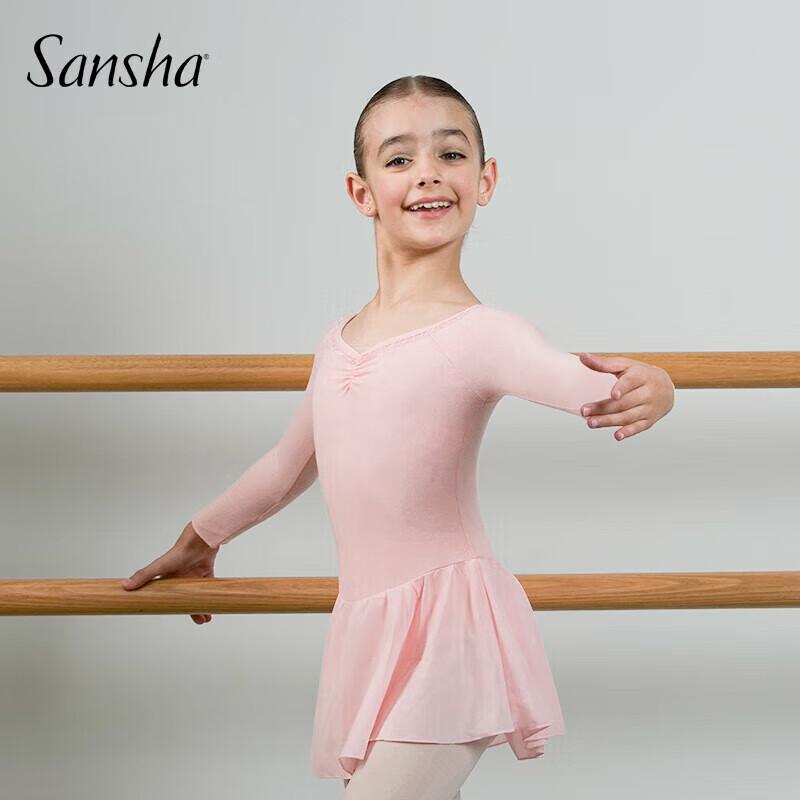 Kids Long Sleeve Lace Ballet Leotard Dress L