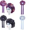 Satin Hair Hat With Digital Floral Design For Comfort And Style