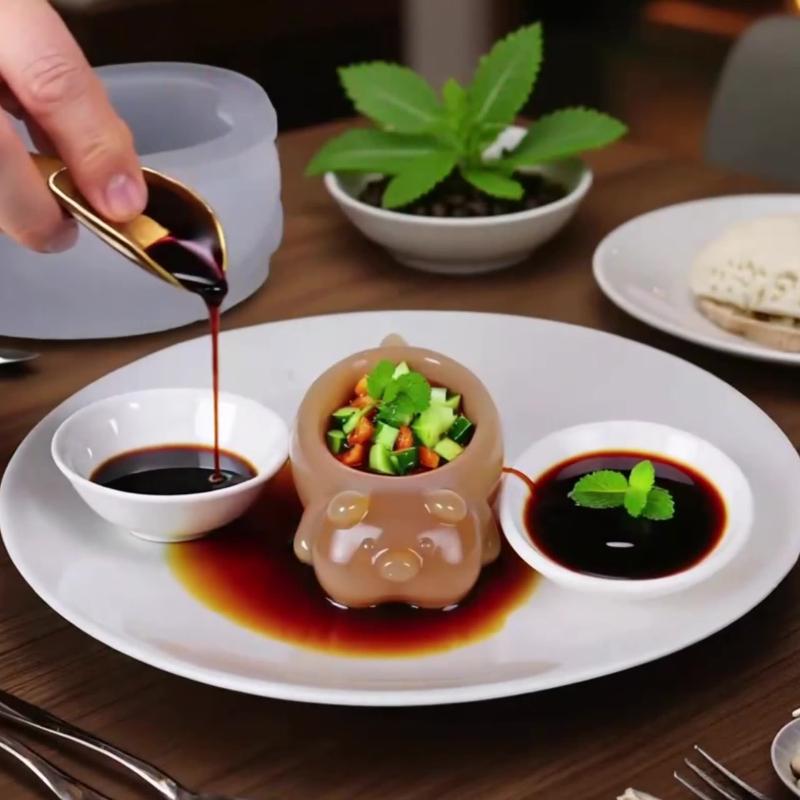 Cartoon Pig Shaped Mold Pig Skin Silicone Mold DIY Oven Free Mousse Cake Chocolate Milk Jelly Dessert Baking Mold