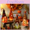 Cozy Harvest Festival Decorative Thanksgiving Gnome Figurine With Light Up Features