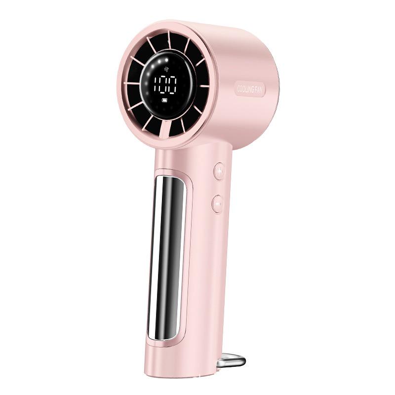 2025 New Mini Handheld Ice Pack Fan with Digital Display - Silent High-Speed Portable Outdoor Electric Fan