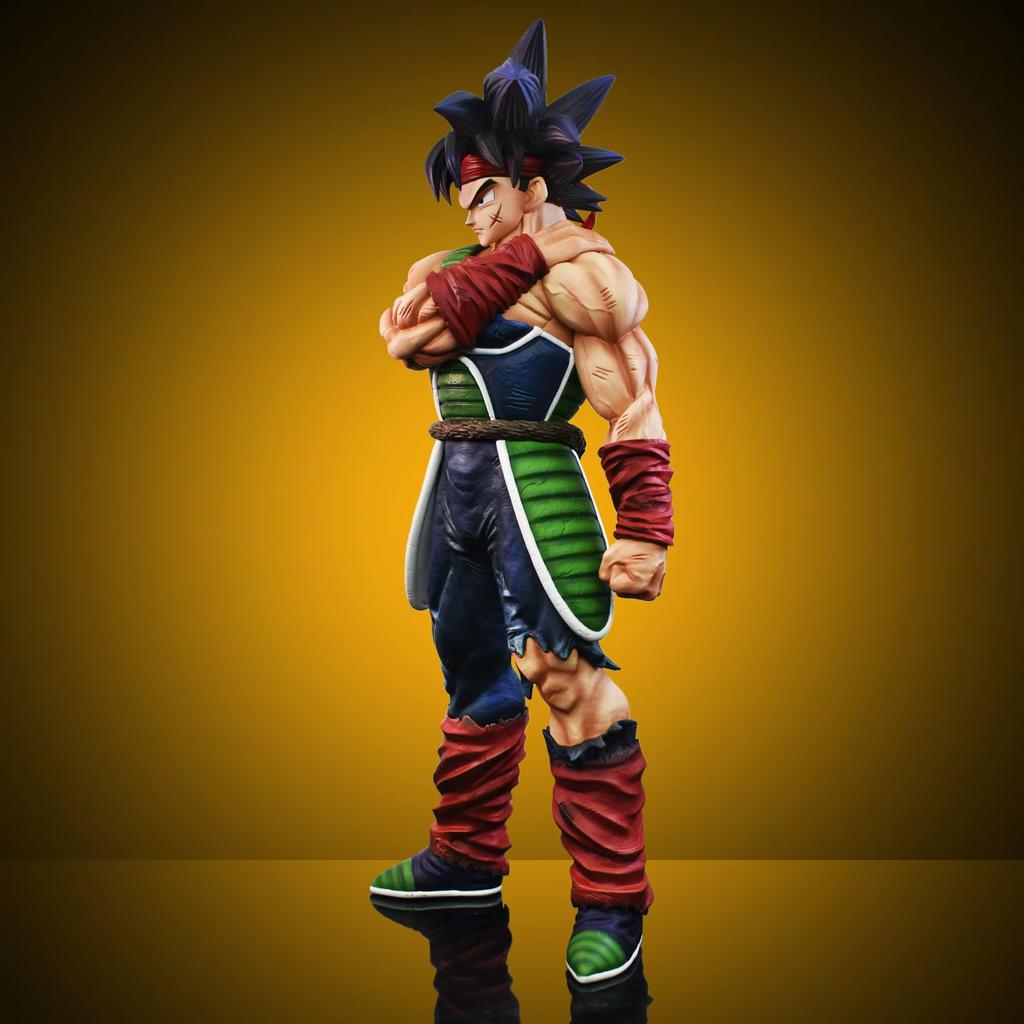 24cm/9.4in Anime Dragon Ball Character Badak Model Collection Statue Ornament Toy Gift Z Round Sensory Durable Elastic Compression Bouncy