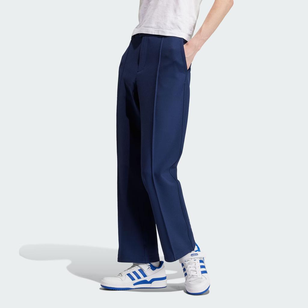 Adidas Originals Premium Ref Pants Solid Color Logo Embroidery Knitted Sports Pants Men Bottoms Deep-Indigo IU0197