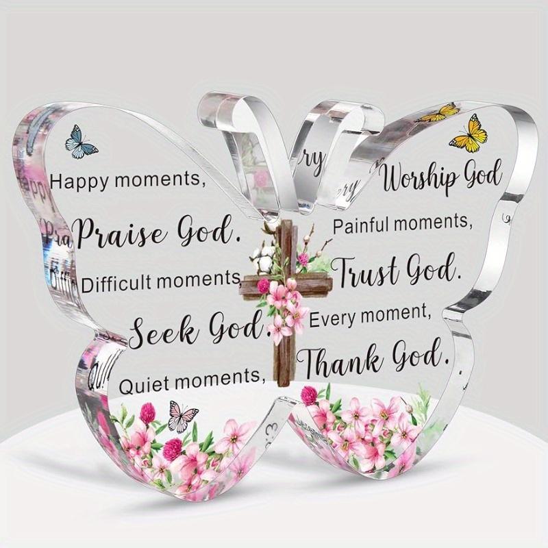 

Praise God Butterfly Scripture Gift - Inspirational Bible Verse Keepsake for Christmas чистый