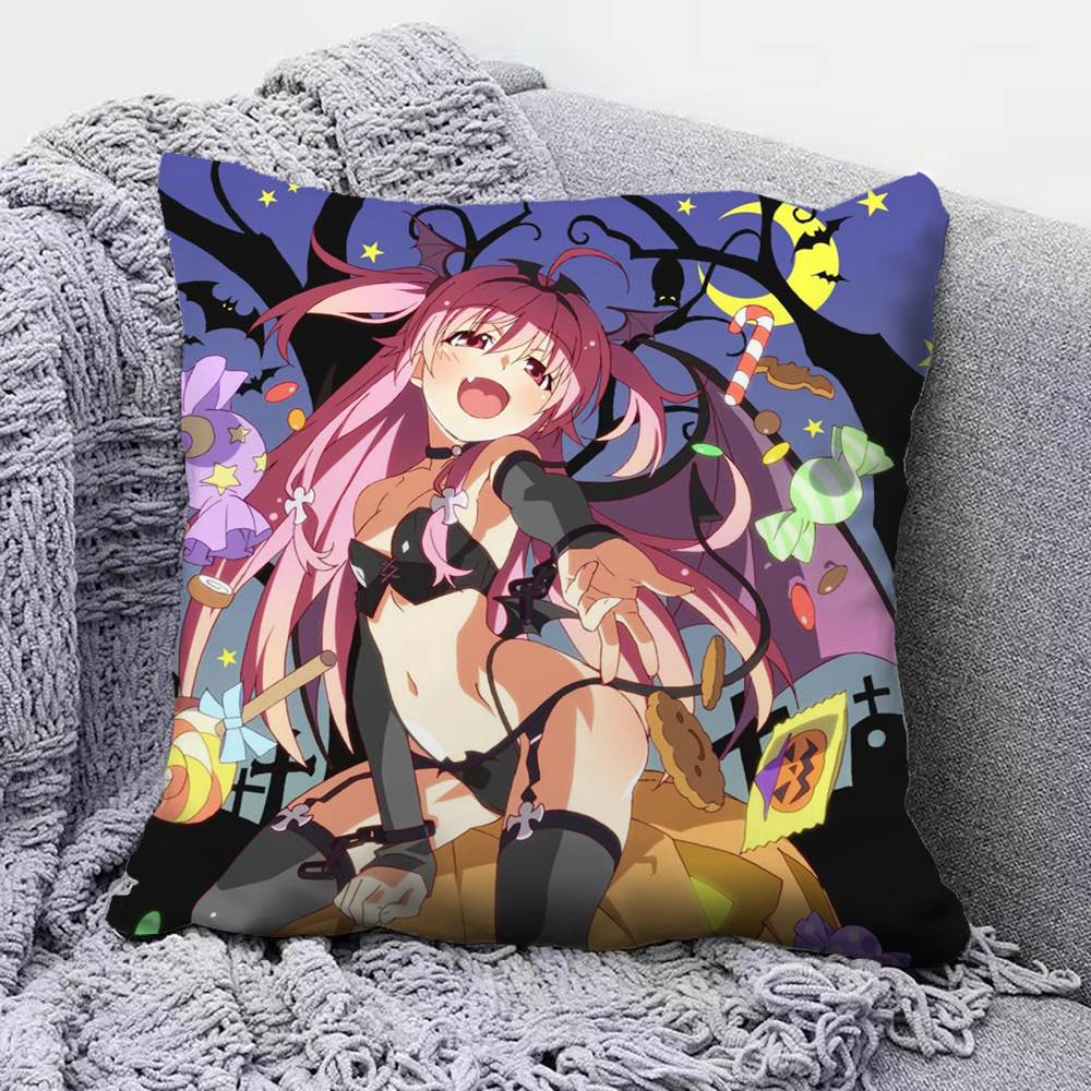 Angel Beats Anime Girl Cute Yui Kanade  Home Sofa Cushion Covers and Aecorative Custom Pillow Covers