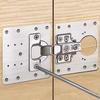 6-30pcs Cabinet Hinge Repair Plate Kits Stainless Steel Door Hinge Mounting Plate with Holes for Home Kitchen Cupboard Furniture