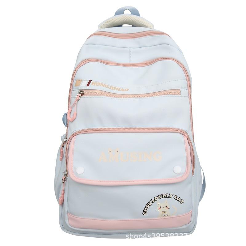 

Легкий студенческий рюкзак Унисекс Рюкзак большой вместимости синий